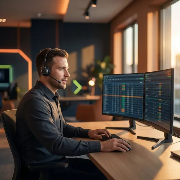 Bruno no War Room da Rezultz, coordenando operações
